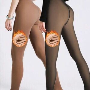 Women's Thermal Tights - Black and Brown